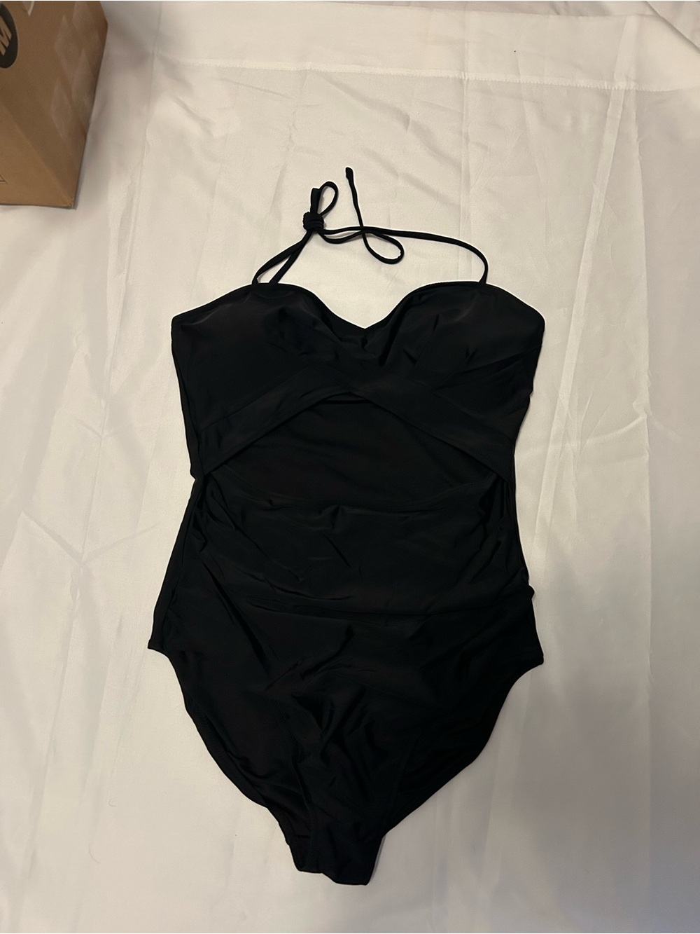 White Birch Black One-Piece Swimsuit